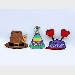 Toiletrulleholder - inkl. 4 sjove udskiftelige hatte