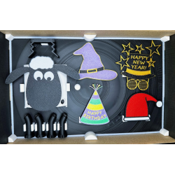 Toiletrulleholder - inkl. 4 sjove udskiftelige hatte